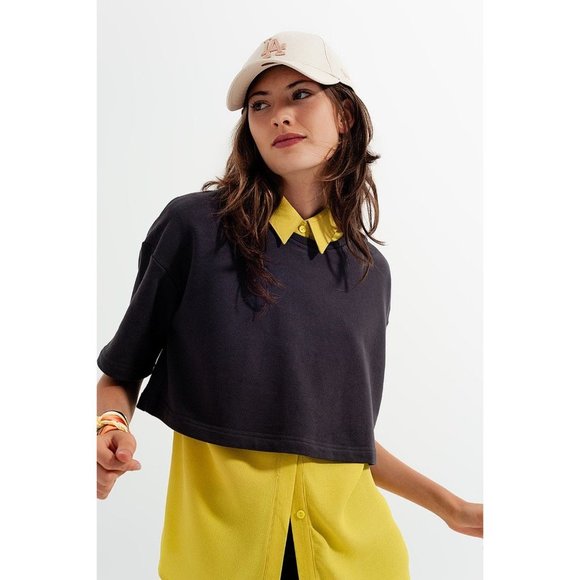 Chasing You Cropped Top and Jogger Set in Dark Gre - Picture 11 of 11